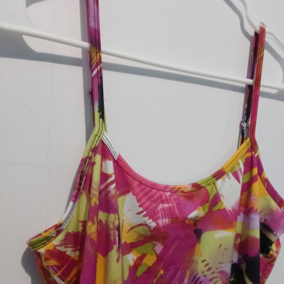 CDP & CO Spaghetti Strap Adjustable Abstract Print Tank Top Size Large - Picture 4 of 9